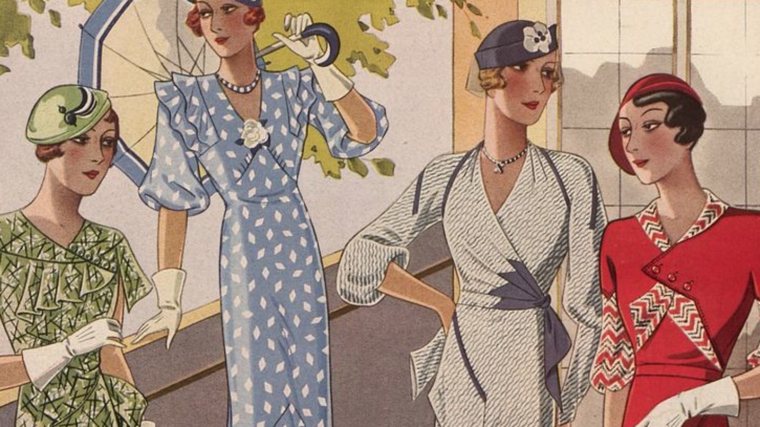 Blur dla zdjęcia do kartki: Moda - lato 1933