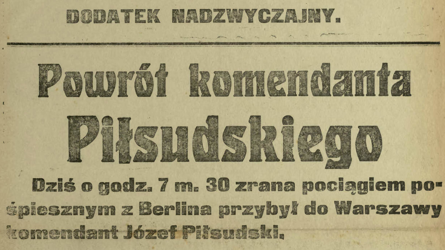 Blur dla zdjęcia do kartki: Z Magdeburga do Warszawy - Piłsudski wolny